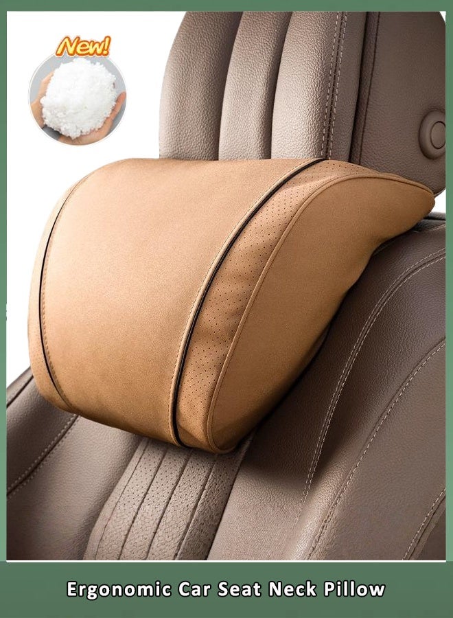 وسادة رقبة لمقعد السيارة، وسادة مسند رأس للسيارة، وسادة مسند رأس لتخفيف آلام الرقبة وتوتر العضلات، وسادة رأس داعمة للرقبة بتصميم مريح لتخفيف إرهاق القيادة، ملحقات داخلية للسيارات (برتقالي) - Image 1